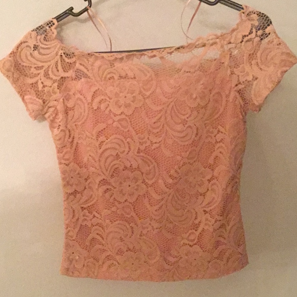 Off the shoulder lace top